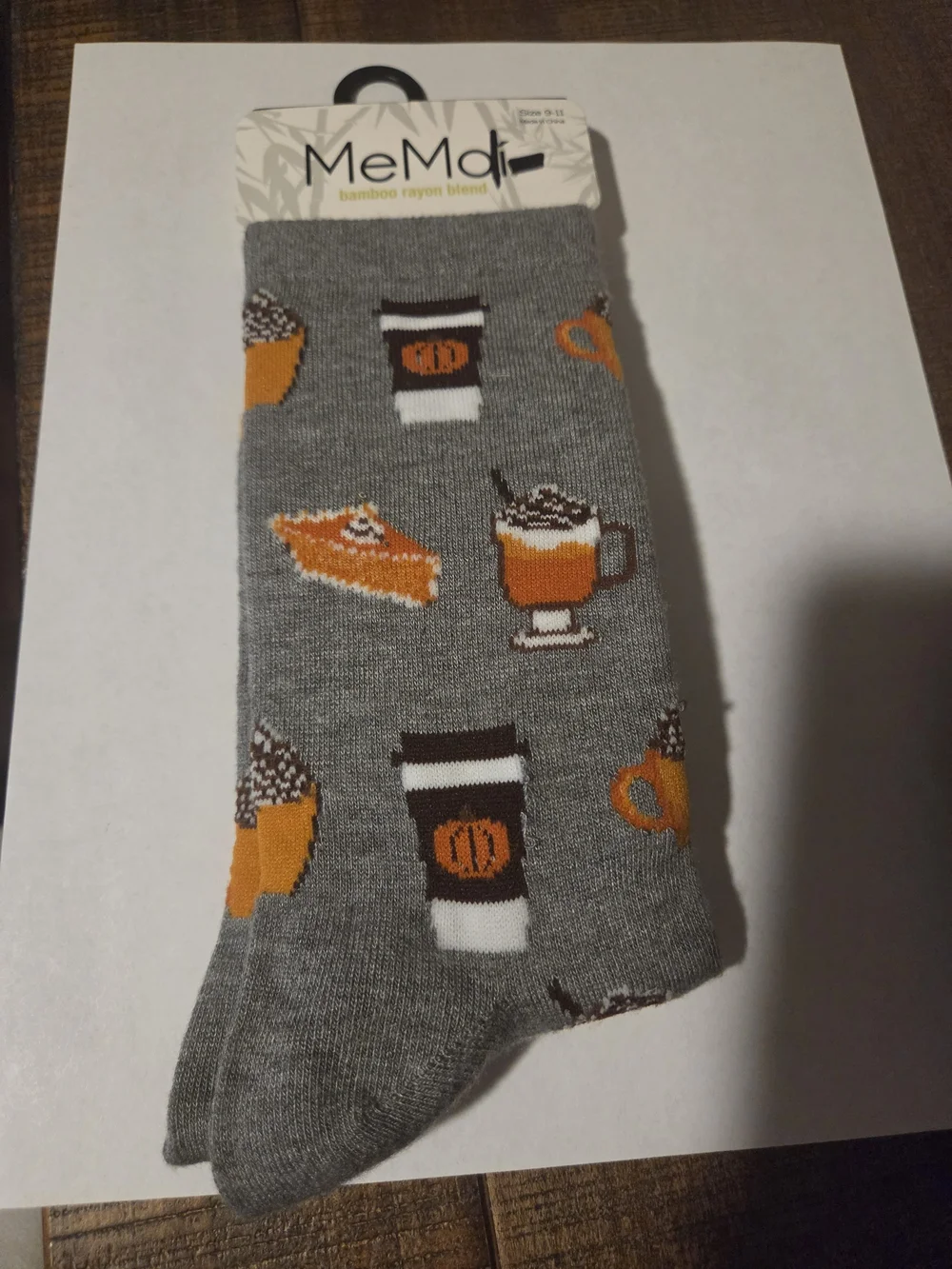 P.J. Salvage And MeMoi Plush Crew Socks in Cream, Blue & Brown Stripe And Fall
